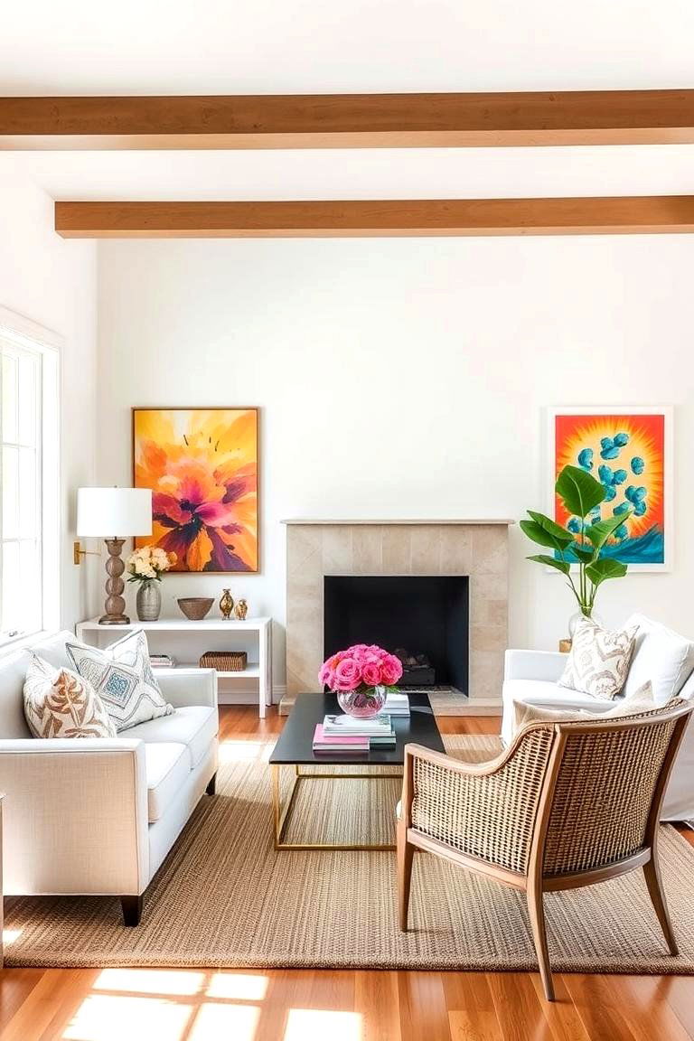 Vibrant Artwork for Personality - 24 Morning Room Ideas