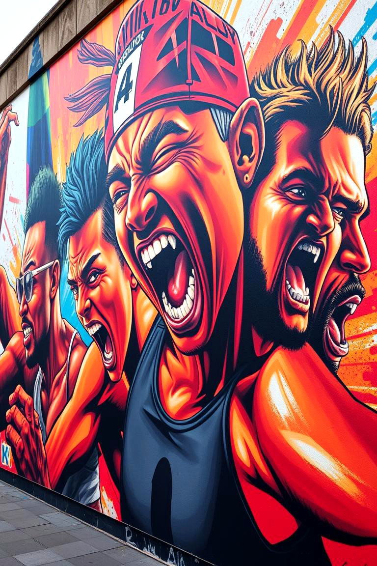 Vibrant Athletic Expressions - 24 Gym Murals