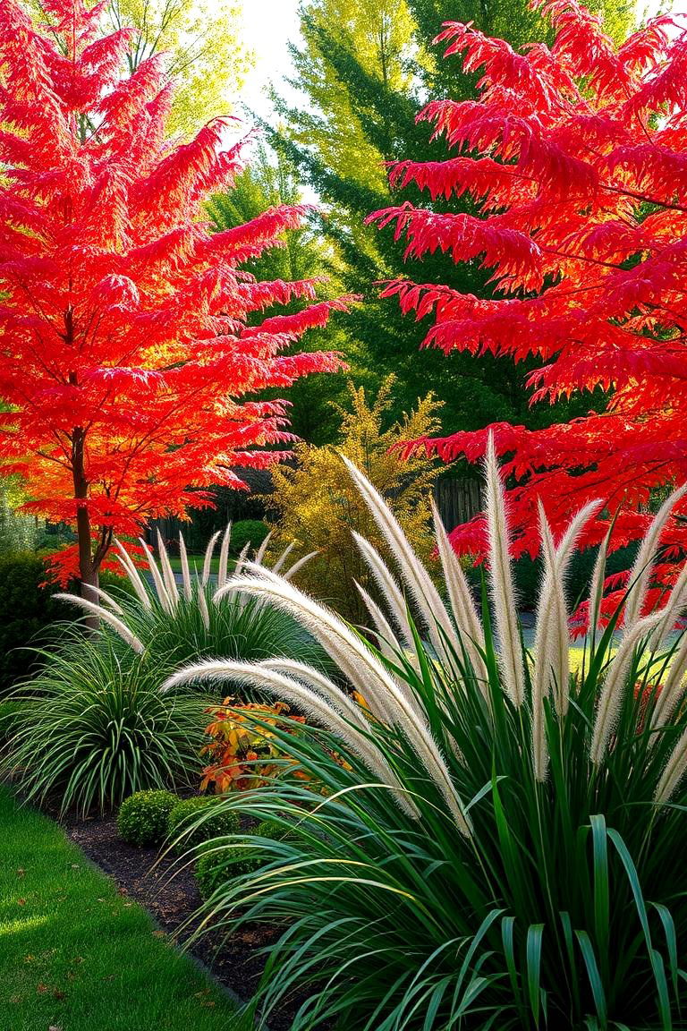Vibrant Autumn Foliage Garden - 24 Fall Garden Ideas