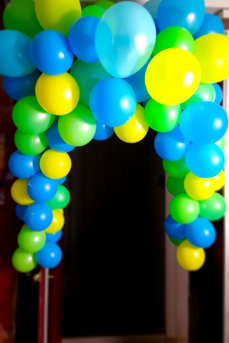 Vibrant Balloon Garland - 24 Party Decoration Ideas