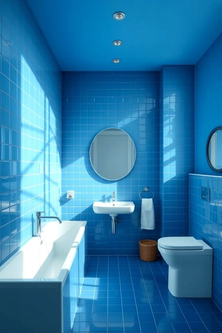 Vibrant Blue Bathroom - 24 Colorful Bathroom Ideas