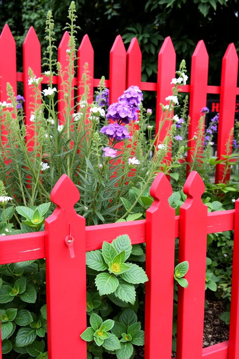 Vibrant Bold Colors - 24 Fence Painting Ideas