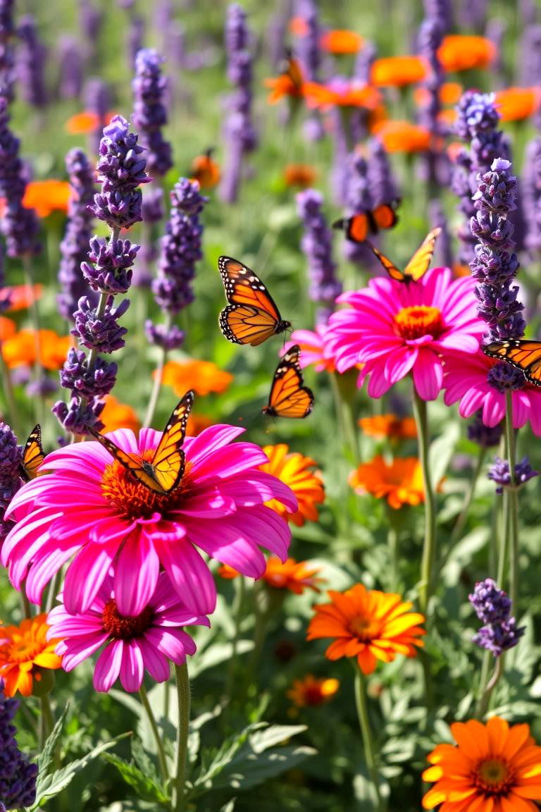 Vibrant Butterfly Garden - 24 Flower Bed Ideas