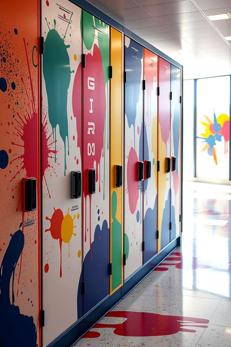 Vibrant Color Accents - 24 Locker Decor Ideas