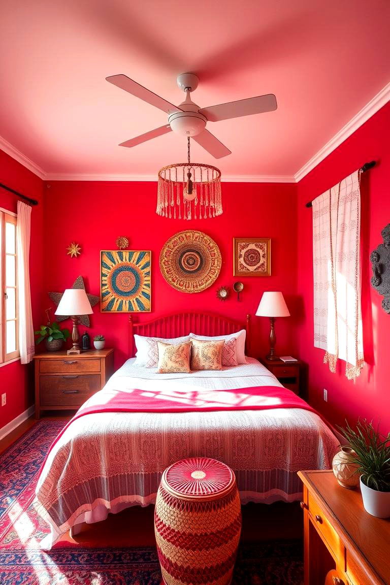 Vibrant Color Palette - 24 Mexican Bedroom Ideas