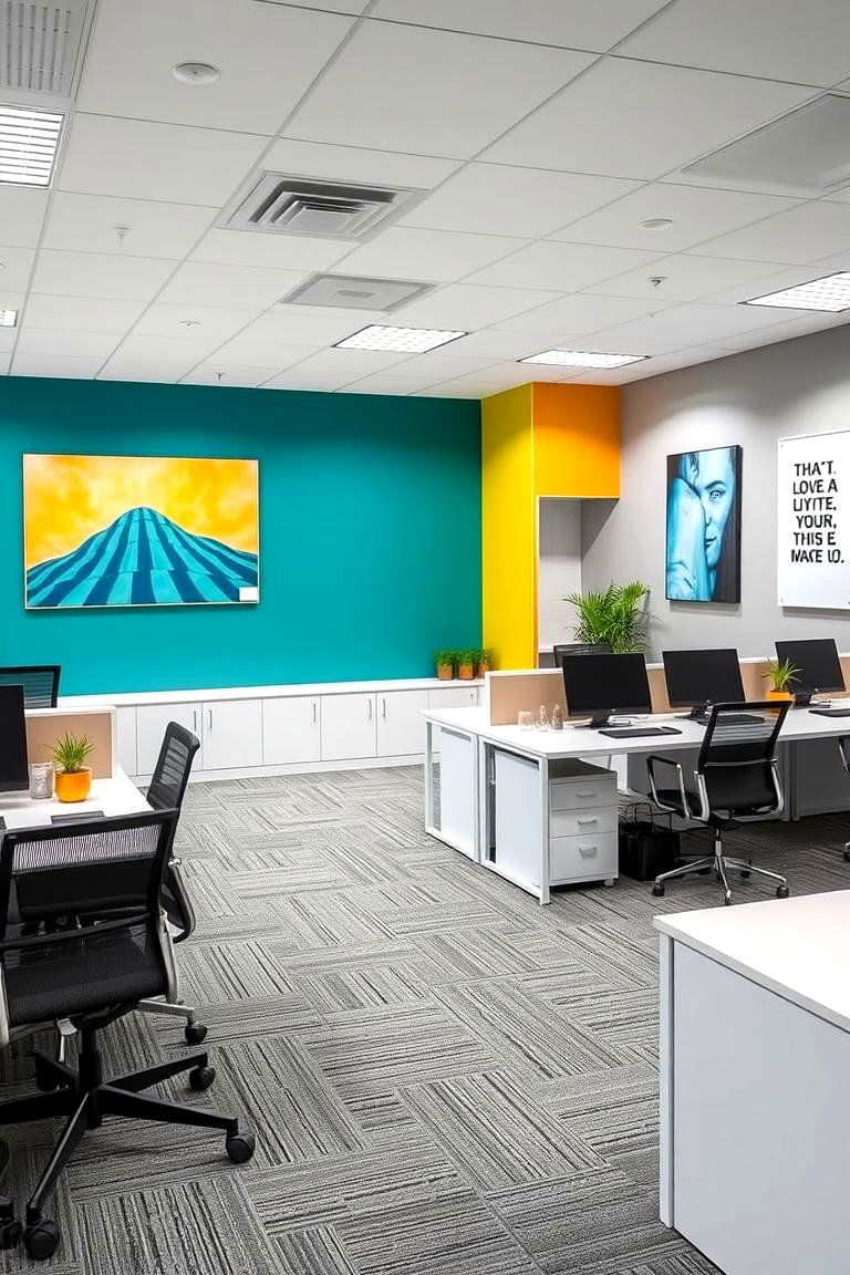 Vibrant Color Palettes - 24 Office Interior Design Ideas