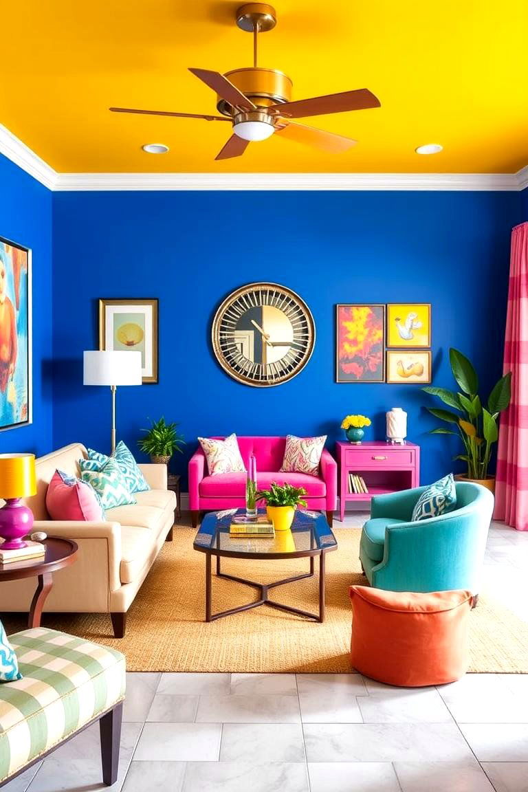 Vibrant Color Pop Florida Room - 24 Florida Room Ideas