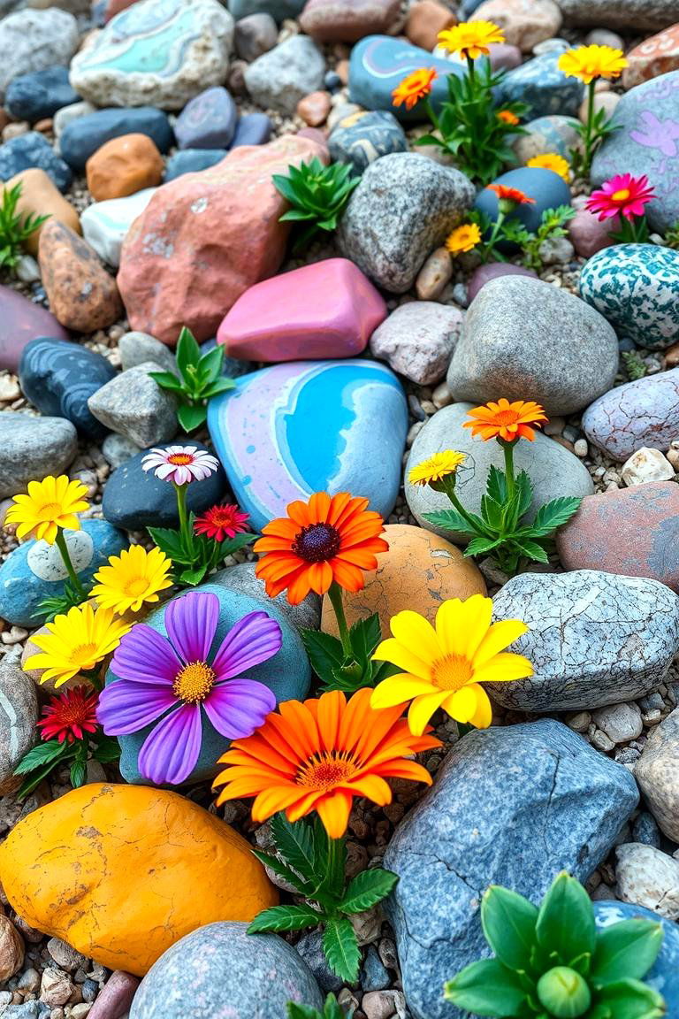 Vibrant Color Rock Garden - 24 Rock Garden Ideas