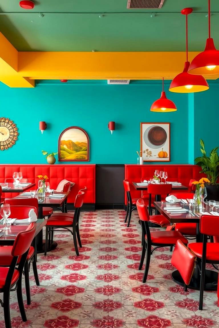 Vibrant Color Schemes - 24 spanish style dining room ideas