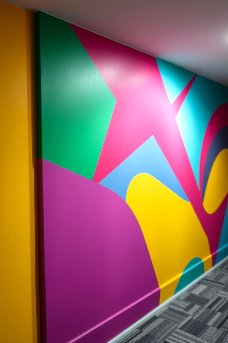 Vibrant Colorful Accent Walls - 24 Basement Wall Ideas