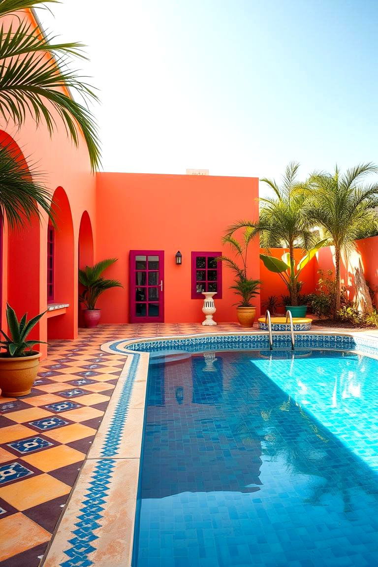 Vibrant Colorful Design - 24 Pool Patio Ideas