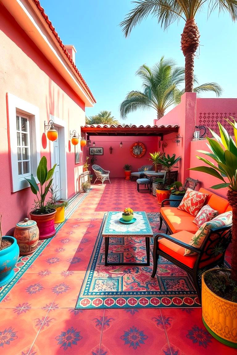 Vibrant Colorful Space - 24 Deck and Patio Combination Ideas
