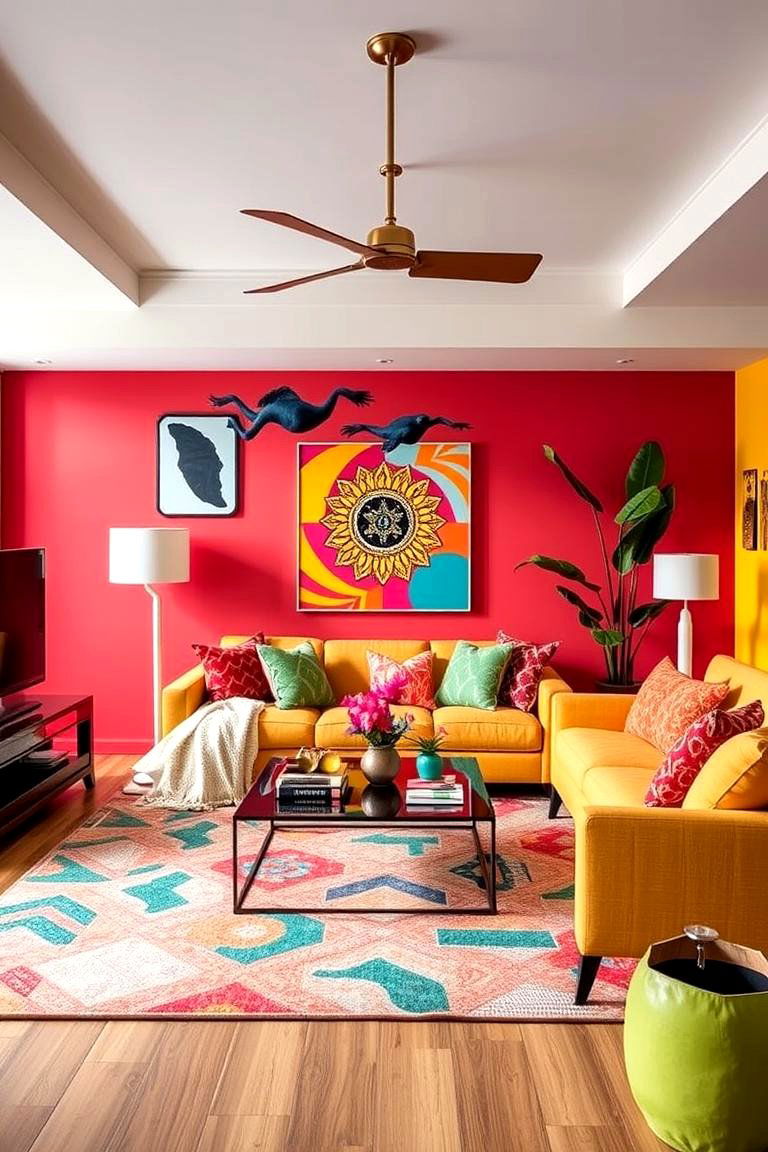 Vibrant Contemporary Expression - 24 Korean Living Room Ideas