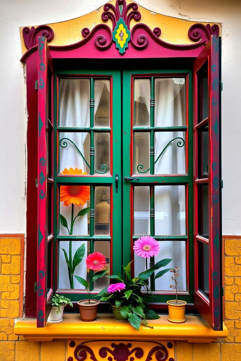 Vibrant Cultural Expression - 24 spanish style windows