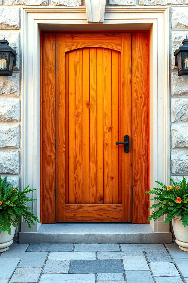Vibrant Cypress Glow - 24 Stained Front Door Ideas