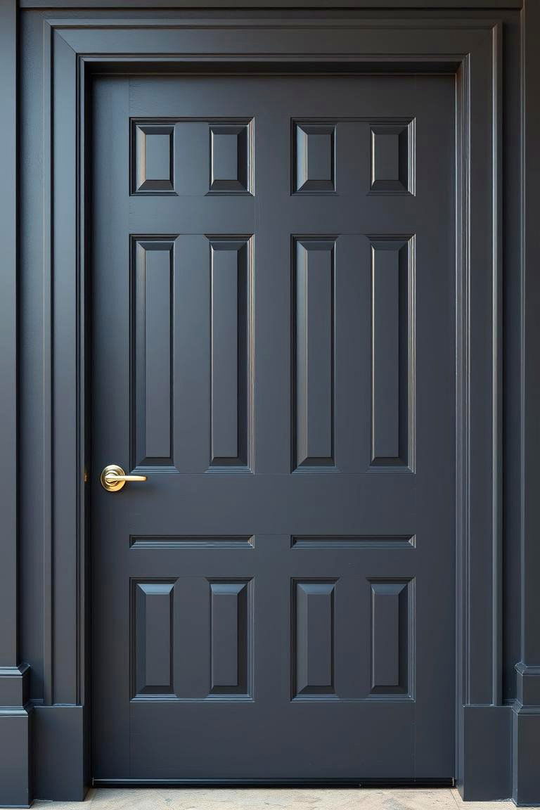 Vibrant Dark Gray with Contrasting Trim - 24 Dark Gray Front Door Ideas
