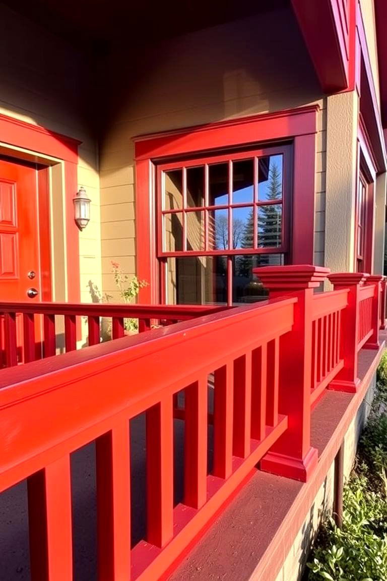 Vibrant Dark Red Accents - 24 Dark Red House Exterior Ideas