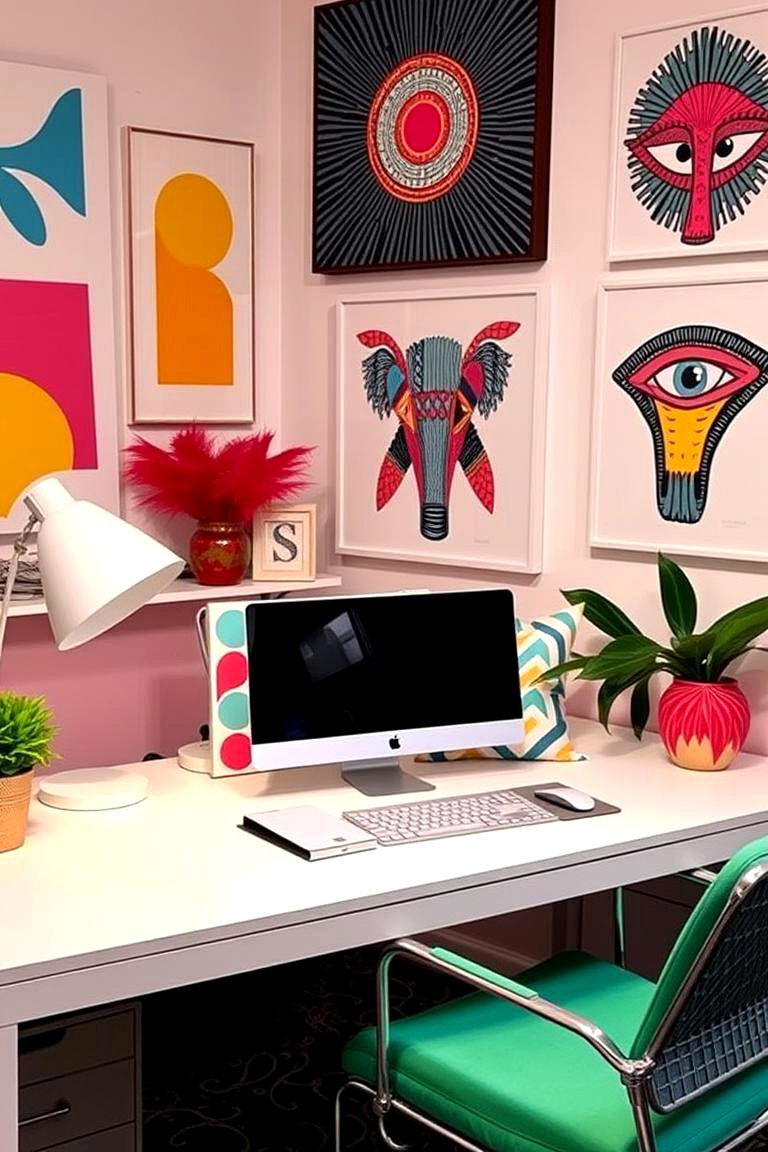 Vibrant Decor Accents for Energy - 24 Home Office Ideas for Her