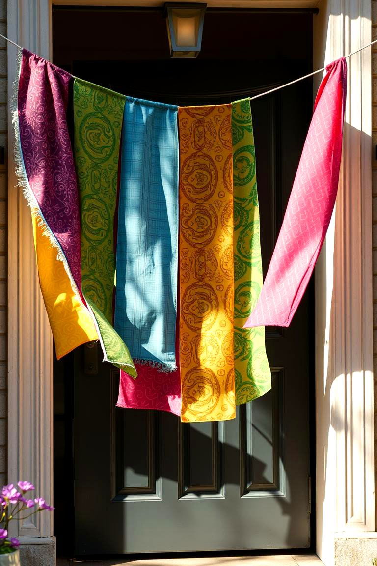 Vibrant Door Banners - 24 Spring Front Door Decor Ideas