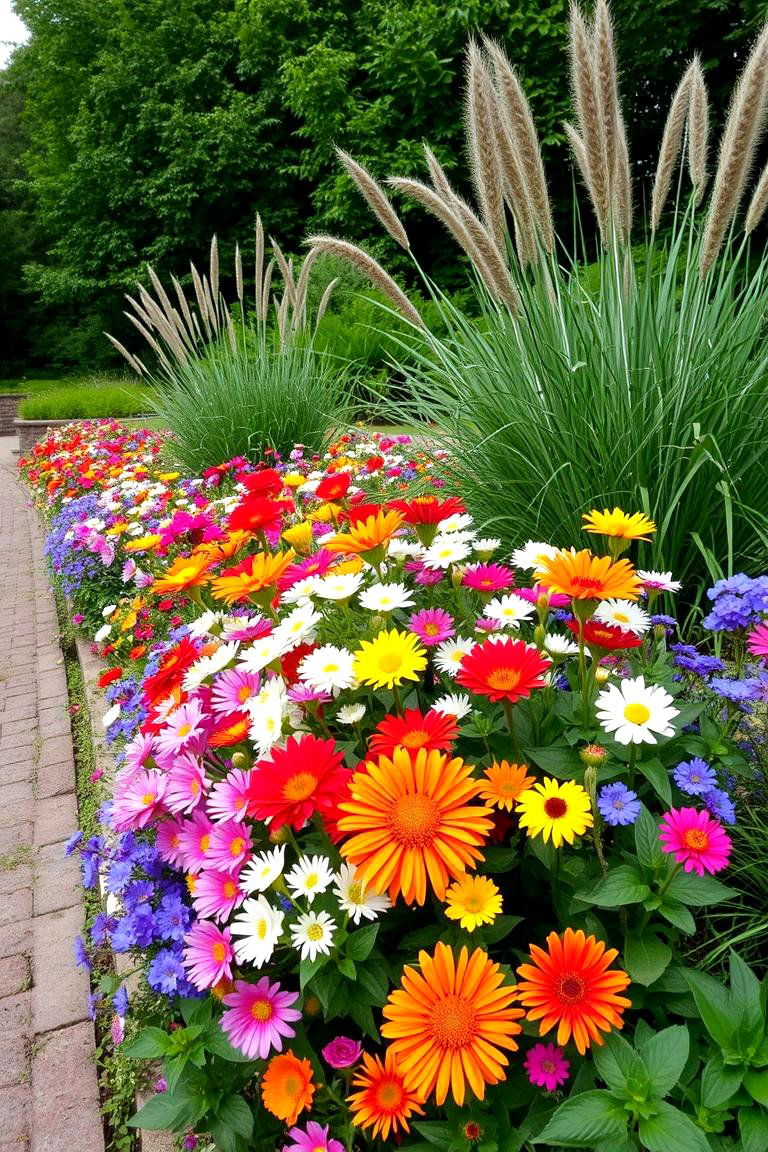 Vibrant Flower Bed Display - 24 South Florida Landscaping Ideas