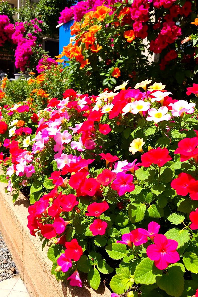 Vibrant Flower Beds with Mediterranean Blooms - 24 Italian Garden Design Ideas