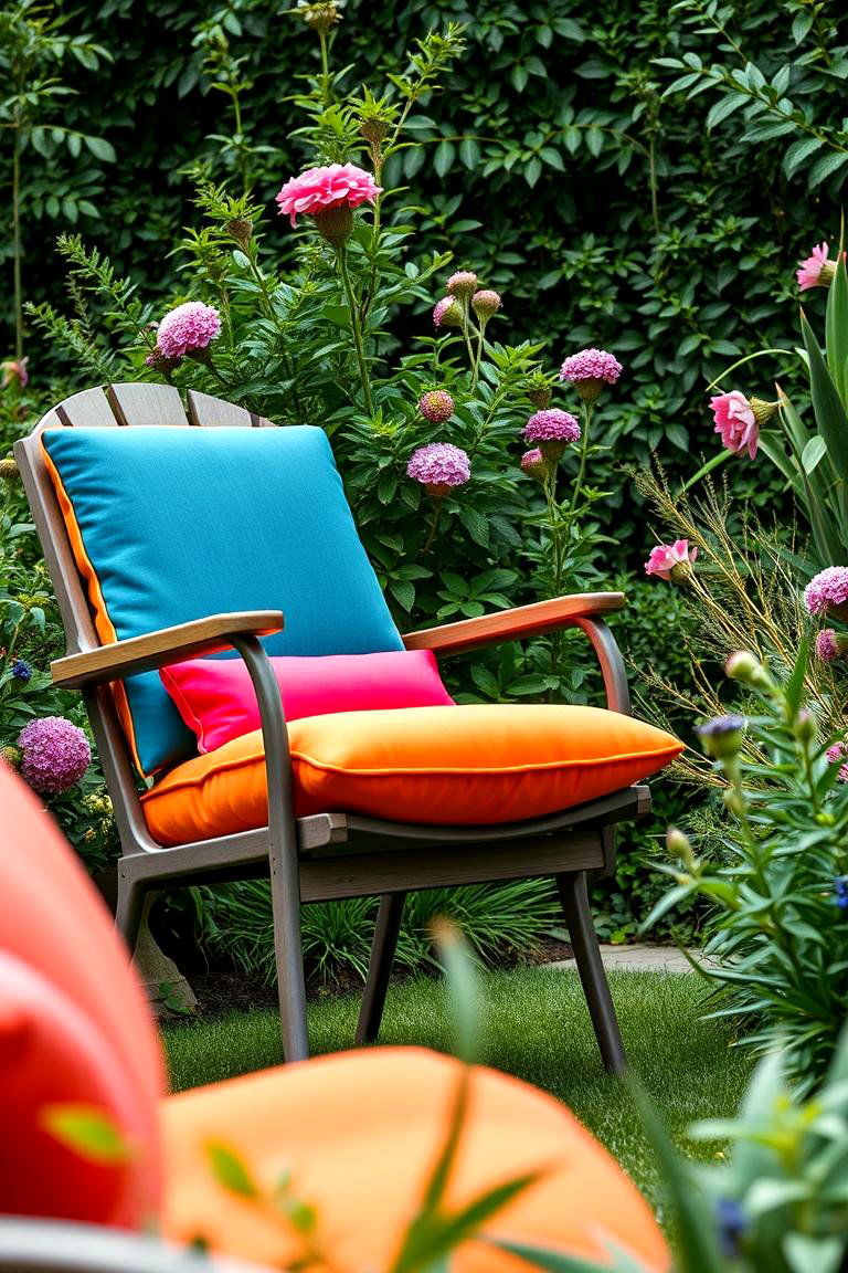 Vibrant Garden Cushioned Chairs - 24 Outdoor Seating Ideas