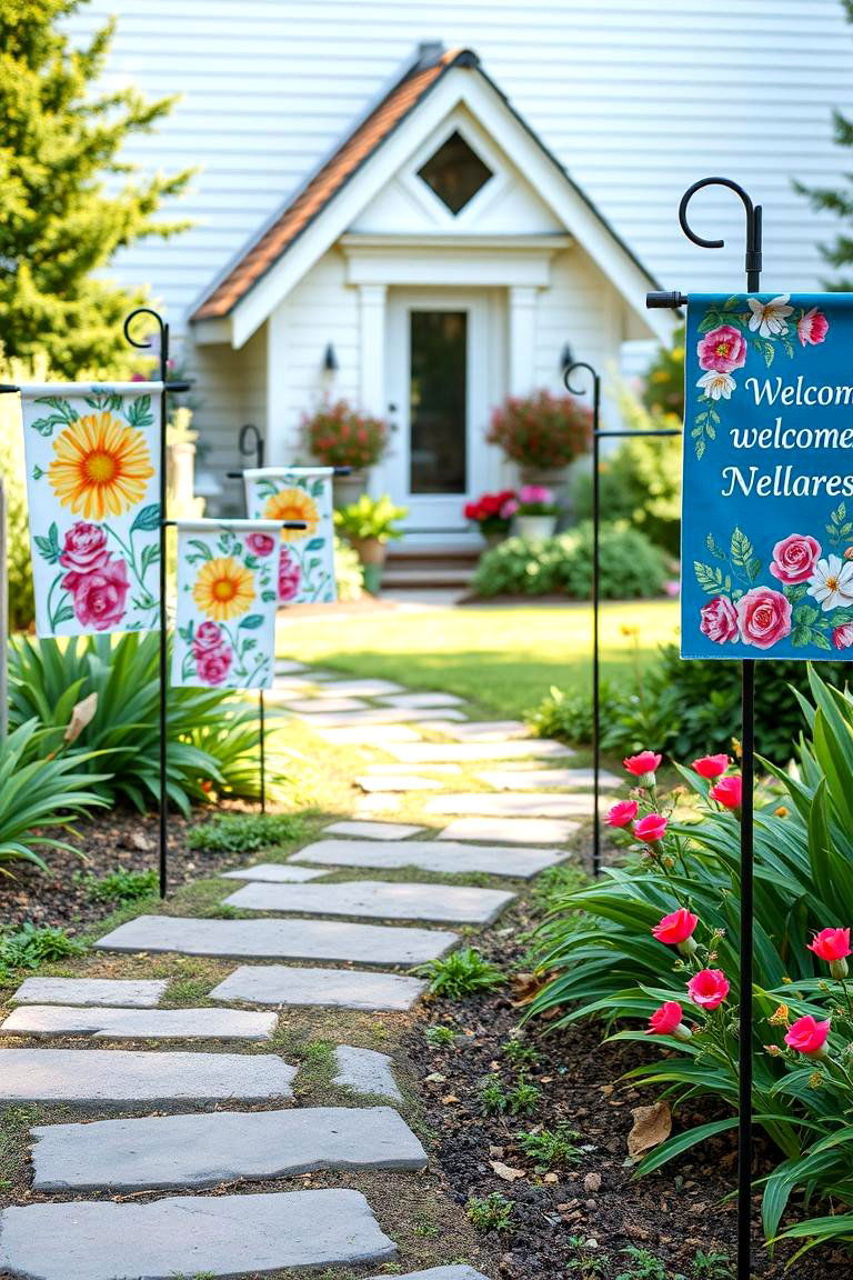 Vibrant Garden Flags - 24 Outdoor Decor Ideas