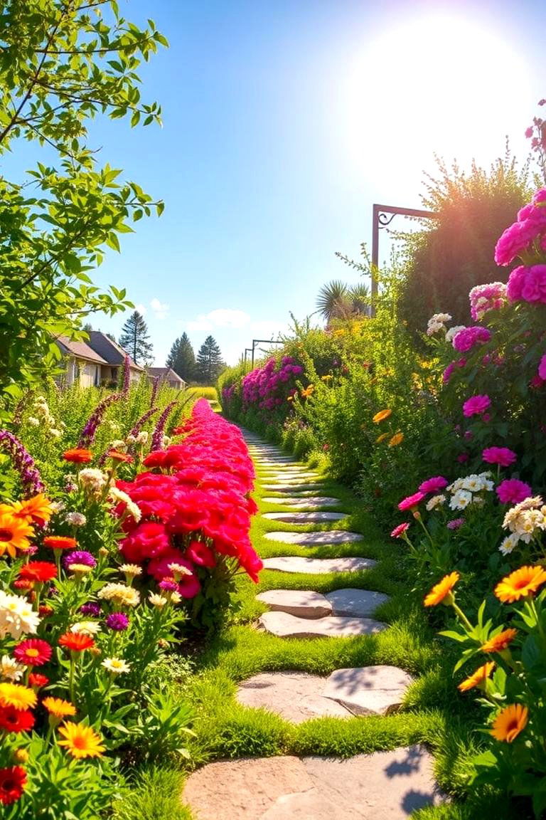 Vibrant Garden Pathways - 24 Backyard Decor Ideas