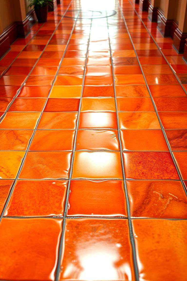 Vibrant Glazed Terracotta Flooring - 24 Terracotta Kitchen Floor Ideas