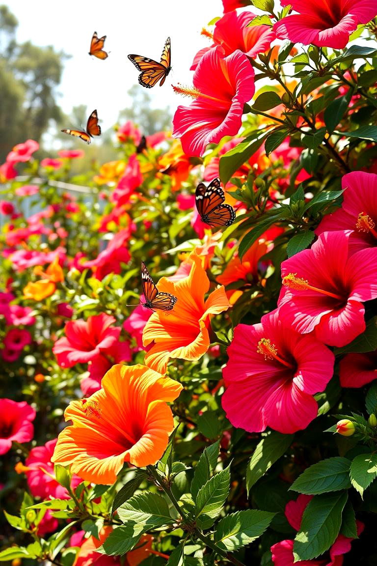 Vibrant Hibiscus Haven - 24 Tropical Garden Ideas