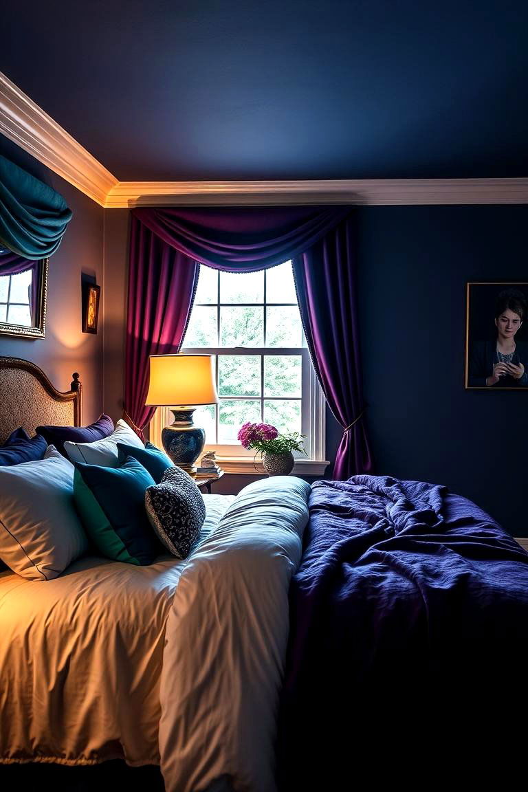 Vibrant Jewel Toned Bedroom - 24 Ways to Decorate With Jewel Tones