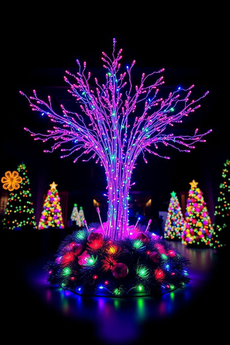 Vibrant Lighted Display - 24 Graduation Centerpiece Ideas