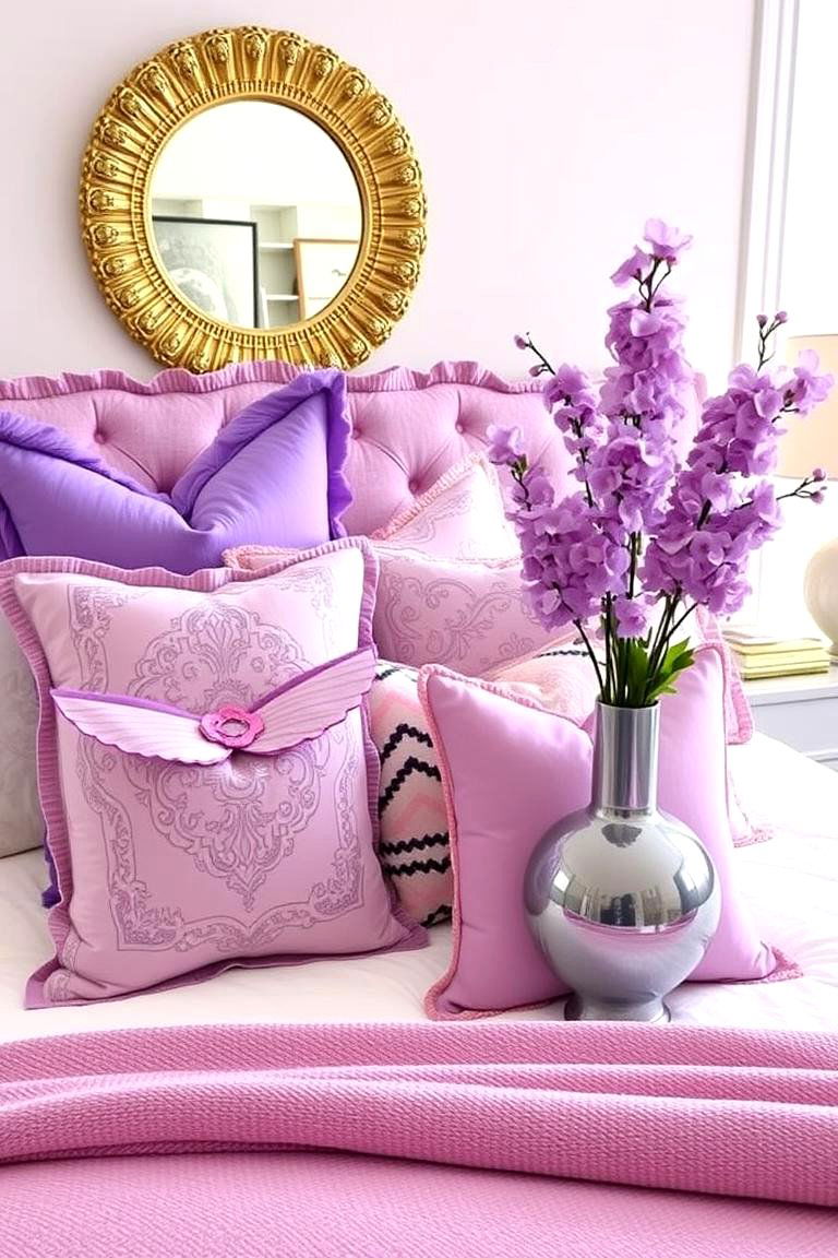 Vibrant Lilac Accents - 24 Lilac Bedroom Ideas