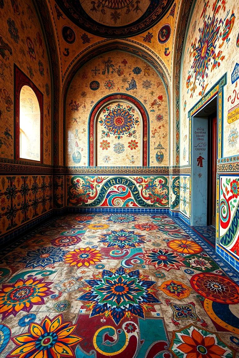 Vibrant Mosaic Designs Artistic Spanish Accents - 24 Spanish Mediterranean House Ideas