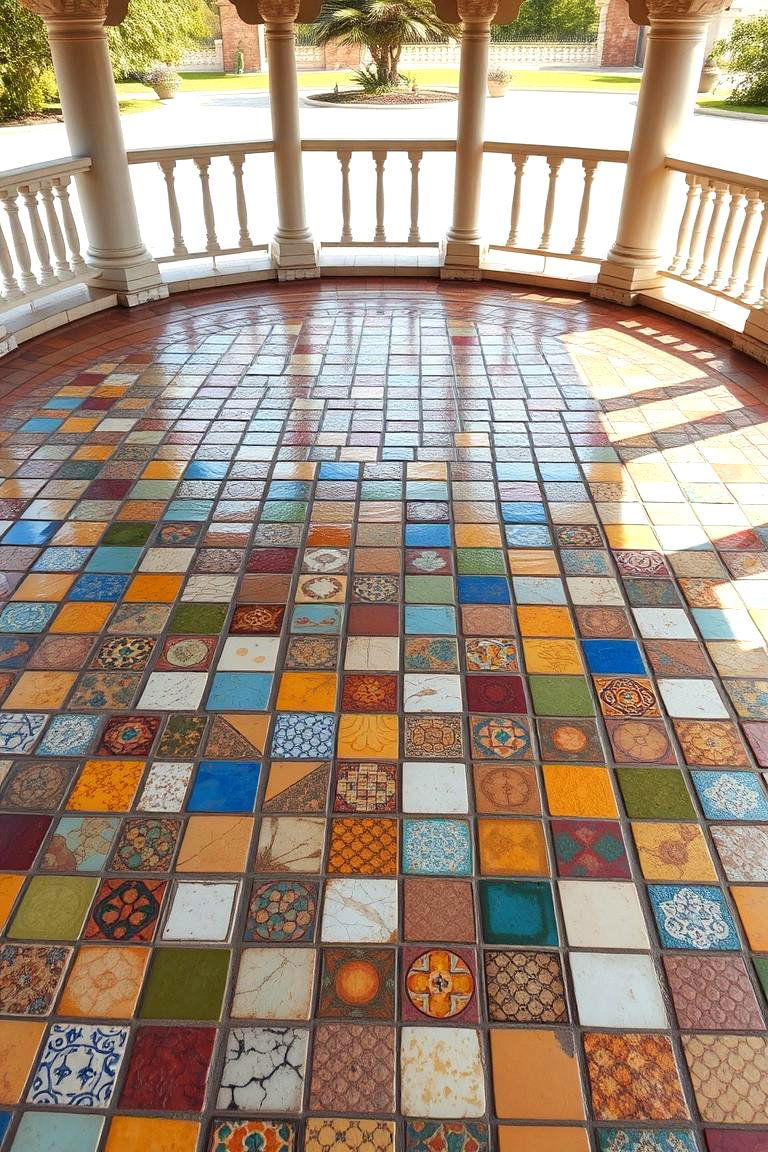 Vibrant Mosaic Patterns - 24 Gazebo Floor Ideas