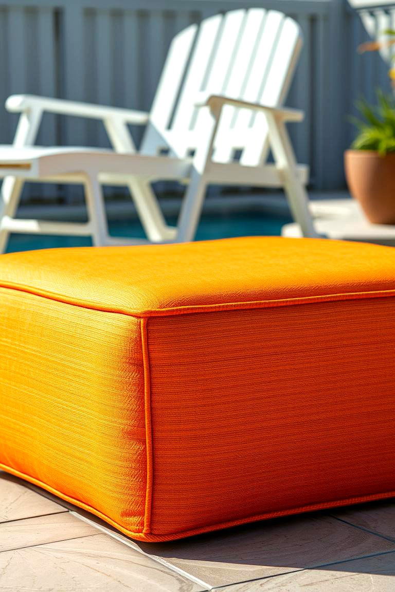 Vibrant Outdoor Ottomans - 24 Pool Furniture Ideas