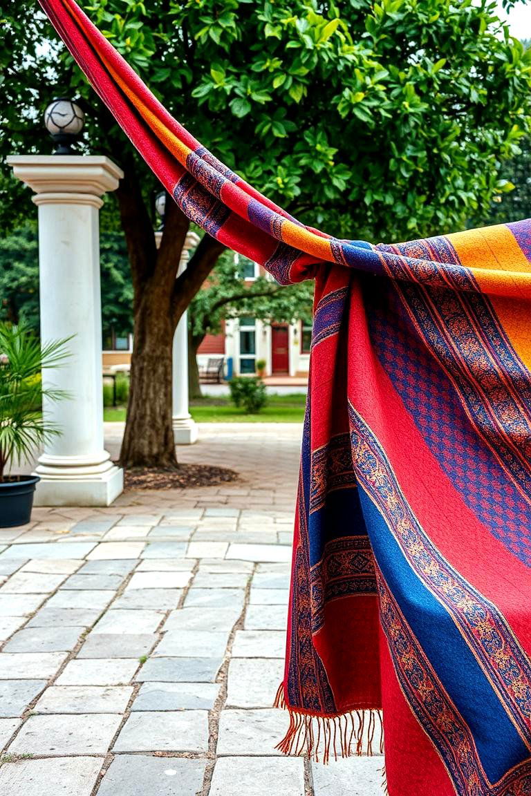 Vibrant Outdoor Tapestry Vibes - 24 Boho Patio Ideas