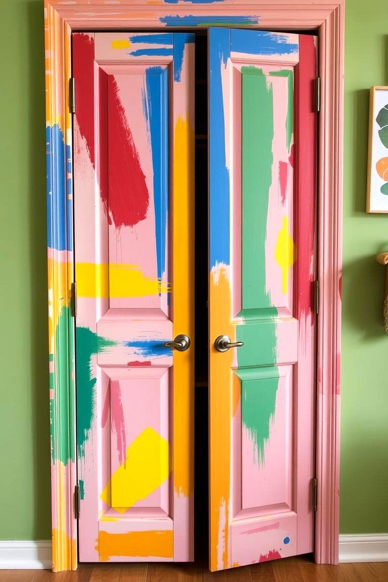 Vibrant Painted Panels - 24 closet door ideas