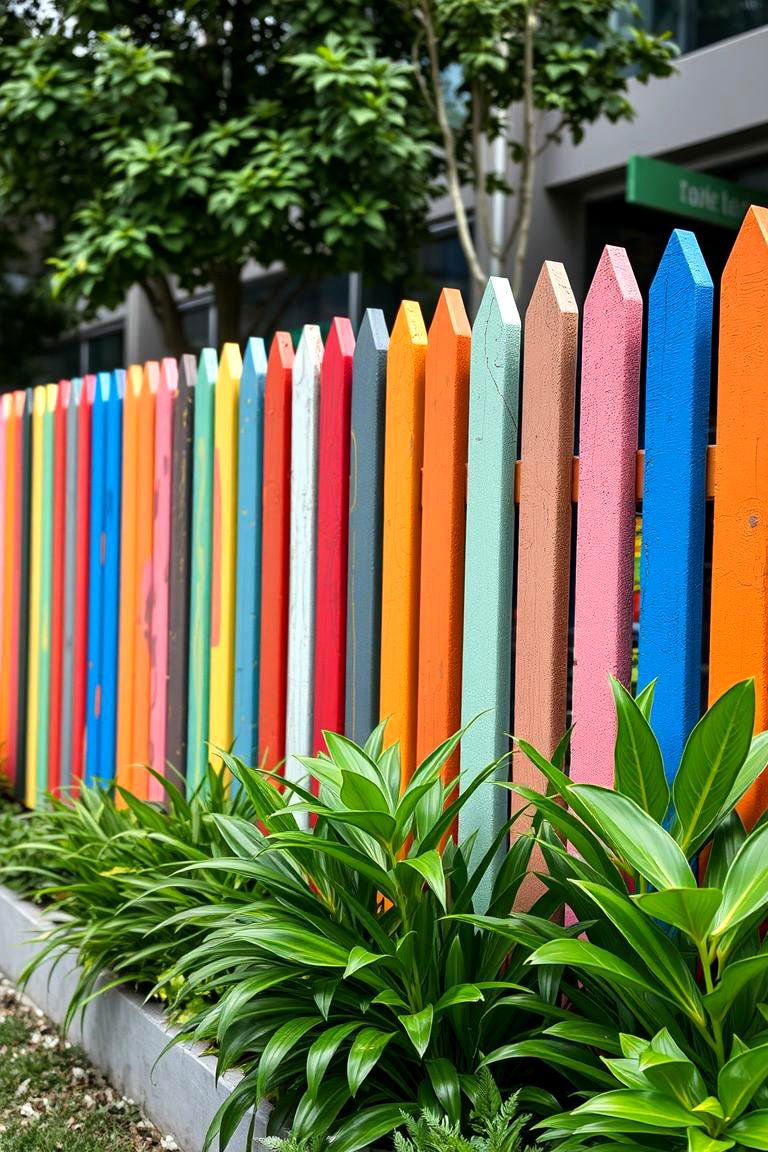 Vibrant Painted Statements - 24 Decorative Fence Ideas