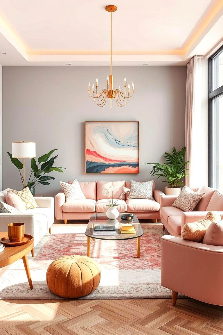 Vibrant Pastel Fusion - 24 Pastel Living Room Ideas