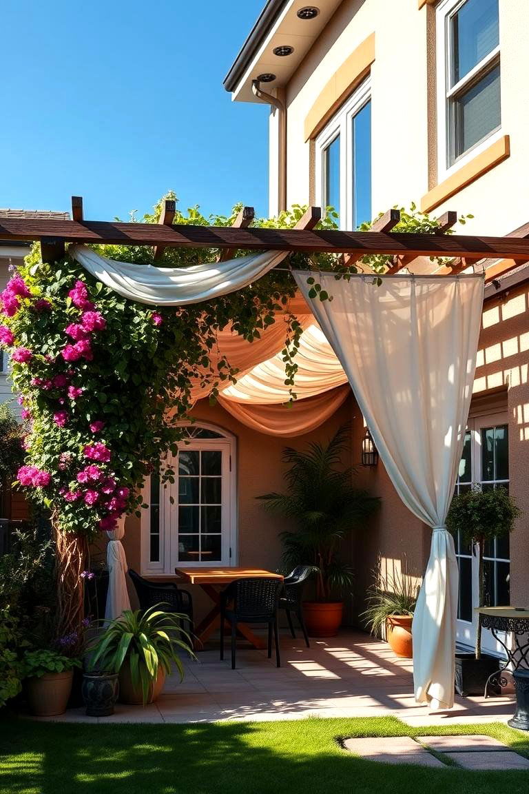 Vibrant Pergola Ambiance - 24 townhouse patio ideas
