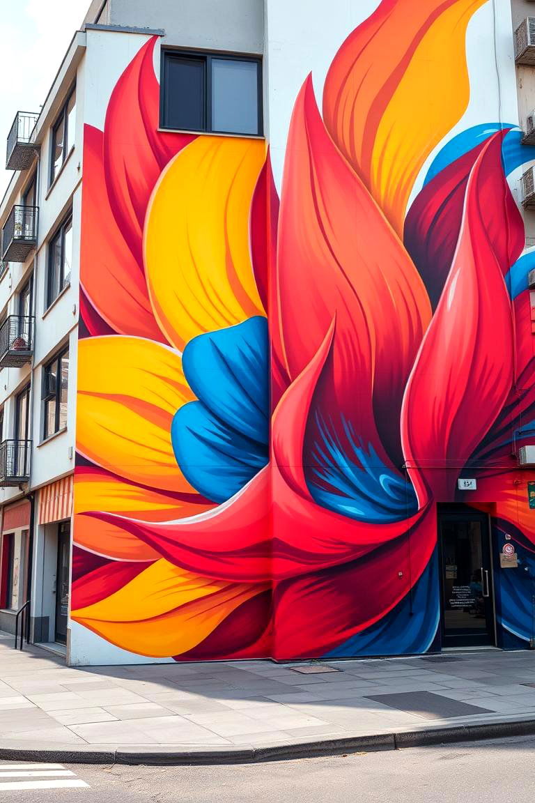 Vibrant Petal Panorama - 24 Flower Murals on Buildings