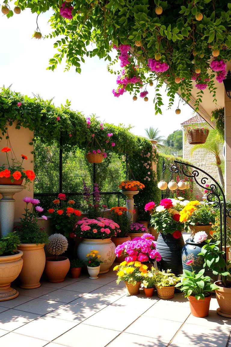 Vibrant Plant Arrangements - 24 Patio Decor Ideas
