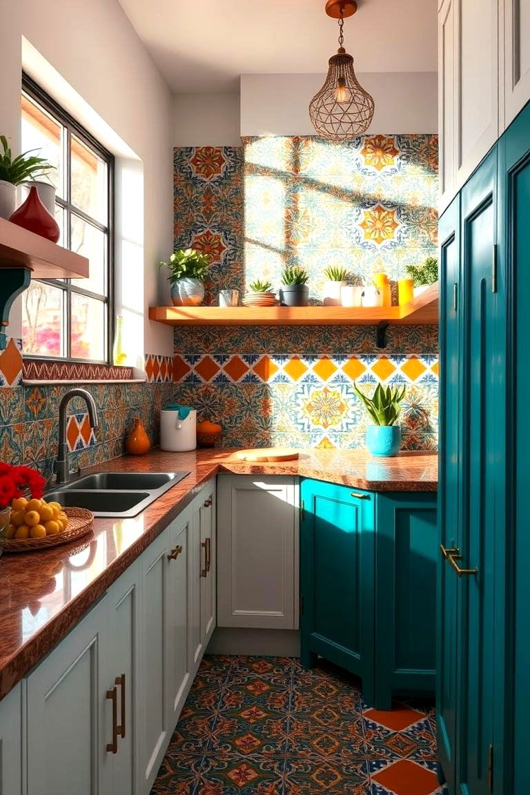 Vibrant Southwestern Tiles - 24 Southwestern Kitchen Ideas