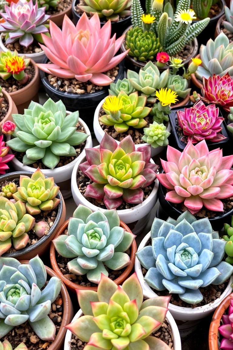 Vibrant Succulent Displays - 24 Boho Garden Ideas