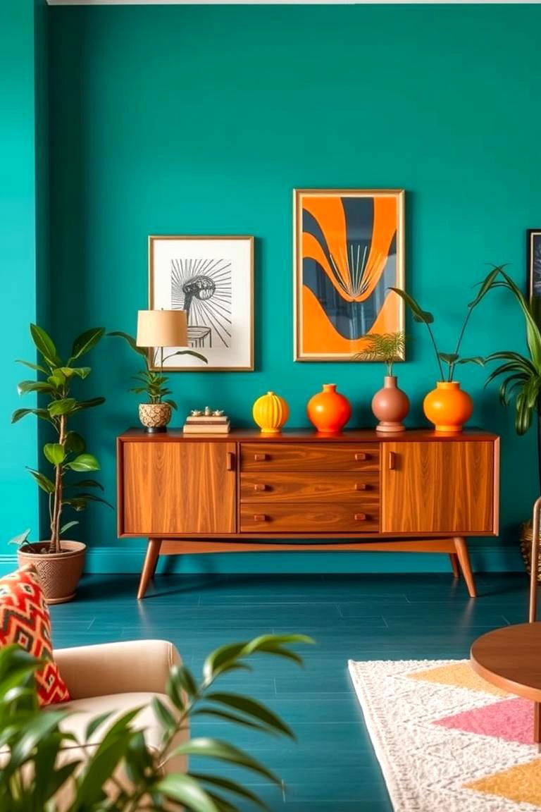 Vibrant Teal - 24 Living Room Paint Colors