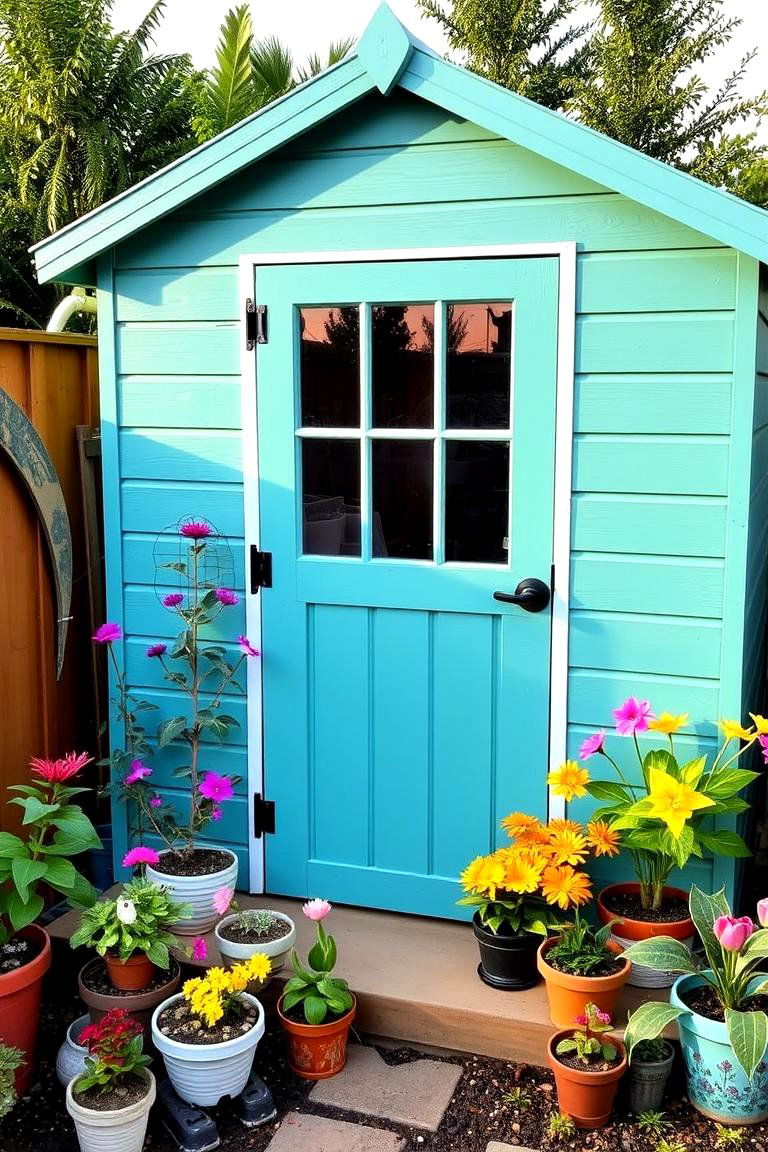 Vibrant Teal - 24 Shed Color Ideas
