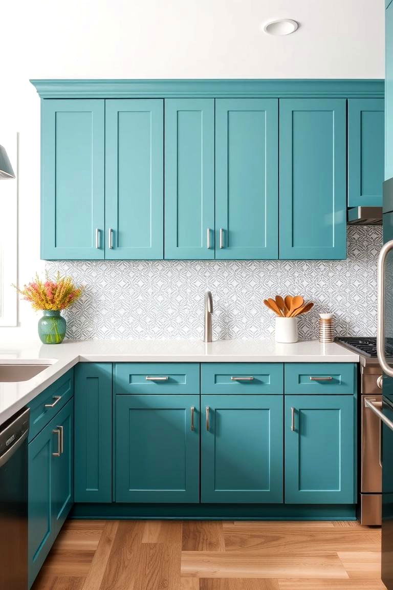 Vibrant Teal Energy - 24 Kitchen Color Ideas