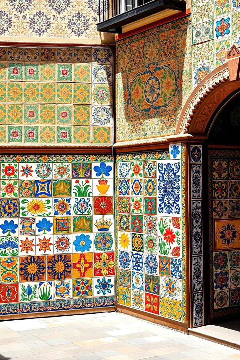 Vibrant Tile Accents - 24 spanish style home exterior ideas