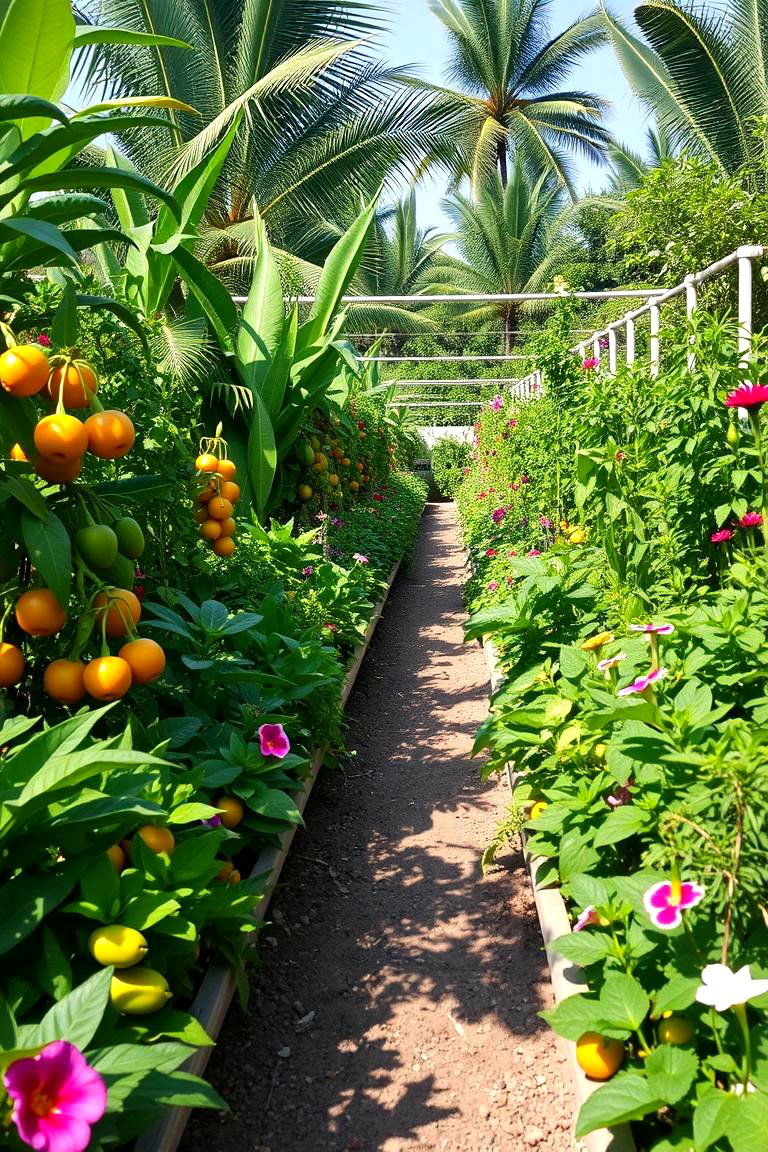 Vibrant Tropical Edible Garden - 24 Tropical Garden Ideas